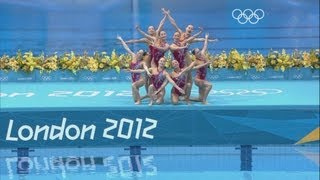 Synchronized Swimming Teams Technical Routine  London 2012 Olympics [upl. by Greenwald]