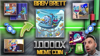 BABY BRETT 10000X MOST UNDISCOVERED LOW CAP EARLY BASE MEMECOIN PAYS U BRETT DAILY INCOME FOREVER [upl. by Hild815]