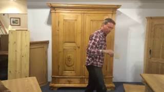 Old pine wardrobe B2905E assembly video  Pinefinders Old Pine Furniture Warehouse [upl. by Einahteb]