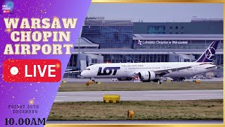 🔴 LIVESTREAM WARSAW CHOPIN AIRPORT 🔴 Lotnisko Warszawa Okecie Na Zywo 30122022 live warsaw [upl. by Abelard]