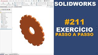 SOLIDWORKS  EXERCÍCIO 211  CHAPA CORTADA DE Ø120x48mm de espessura solidworks [upl. by Travis]