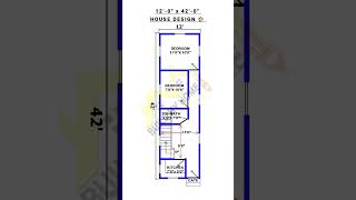 12 x 42 house plan 12 x 42 ghar ka naksha 12 x 42 home design buildmyhome shorts home house [upl. by Mimi42]