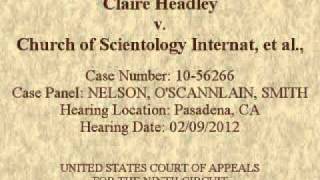 Headley vs Scientology Appeal Hearing Feb 9th 2012 [upl. by Nnylecoj126]