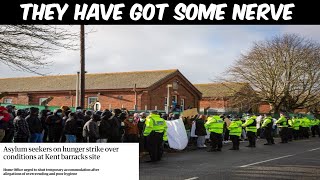 Freeloading Illegal Immigrants Protest About Living Conditions In The UK As The Police Just Watch [upl. by Yesoj]