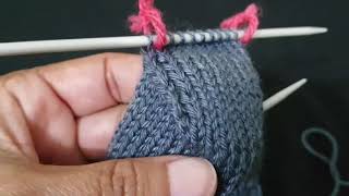 Square Heel knitting in Socks heel knitting technique [upl. by Zoa]