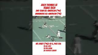 Texas Tech LB Zach Thomas 1995 [upl. by Elleval790]