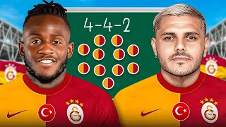 BATSHUAYI  ICARDI ÇİFT FORVET  GALATASARAY 442 OYNARSA NASIL OLUR  FC 24 KARİYER MODU [upl. by Akalam86]