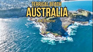 FLYING OVER TERRIGAL BEACH CENTRAL COASTSYDNEYNSWAUSTRALIA 4K DRONE [upl. by Aleafar]