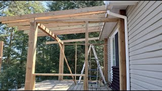 Building a Screened In Porch DIY over an existing deck [upl. by Aenil]