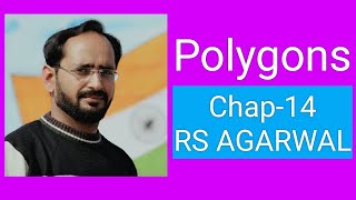 Polygons  RS Aggarwal  Class 8  Chapter 14 [upl. by Ybroc]