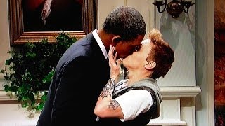 SNL Reviewed Louis CK and the Obama Bieber Kiss [upl. by Attiuqihc]