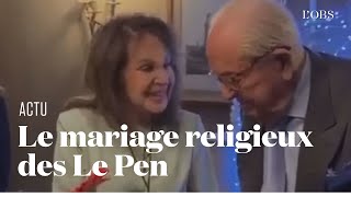 Le mariage de JeanMarie Le Pen avec sa femme Jany célébré par un abbé traditionaliste [upl. by Hnid]