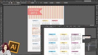 Tutorial illustrator Editar y personalizar un calendario [upl. by Aonehc]