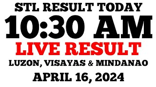 STL Result Today 1030AM Draw April 16 2024 STL Luzon Visayas and Mindanao LIVE Result [upl. by Myles37]