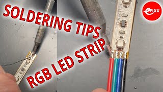 SOLDERING TIPS FOR RGB LED STRIPS 🍎🍏🫐shorts [upl. by Negam]