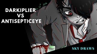 Darkiplier vs Antisepticeye  speedpaint  Sky draws [upl. by Aihceyt]