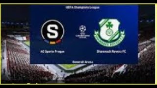 Sparta Prague vs Shamrock Rovers  LIVE Match  UEFA Champions League Qualifying [upl. by Wilser]