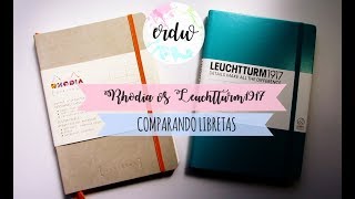 RHODIA VS LEUCHTTURM1917  RESEÑA DE LIBRETAS PARA EL BULLET JOURNAL  DIY [upl. by Rosemari789]