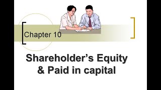 Shareholders Equity amp Paid in Capital [upl. by Hubert906]