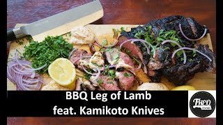 BBQ Butterflied Leg of Lamb with Kamikoto Knives  Theo Michaels [upl. by Brothers]