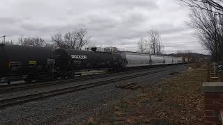 CSX Q367 Manifest Train in Fairport NY 112120 [upl. by Lunt]