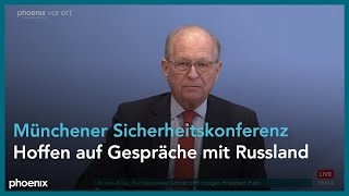 BPK Munich Security Report 2022 mit Wolfgang Ischinger zum UkraineKonflikt [upl. by Vivian781]