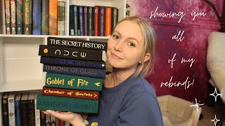 Bookbind with Me showing you all of my rebinds paperback to hardcovers [upl. by Cly531]