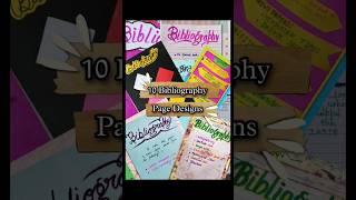 10 Bibliography page designs  Bibliography  Art integrated bibliography for project file shorts [upl. by Utter]