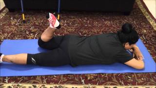 Perthes Exercise 3 Legs Bending Streches Belly Down [upl. by Darcy692]