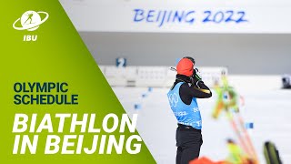 Beijing 2022 Biathlon Competition Schedule [upl. by Arual156]