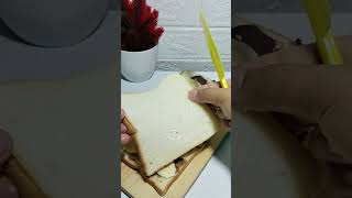 Roti bakar seLai coklat mix pisang panggang di wajan jaduL [upl. by Hakim]