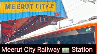 Meerut City Railway 🚃 Station ⛽ [upl. by Ylicic]