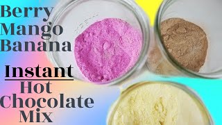 Instant Fruit Hot Chocolate Mix powder  Vegan SF Paleo Keto Friendly  Berry Cream Mango Banana [upl. by Onailime]