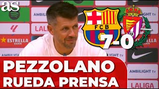 PEZZOLANO RUEDA DE PRENSA  FC BARCELONA 7  REAL VALLADOLID 0 [upl. by Anirrok156]