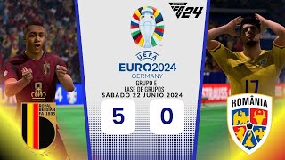 BÉLGICA  RUMANÍA  UEFA EURO 2024™  GRUPO E  FASE DE GRUPOS  EA SPORTS FC™ 24 [upl. by Hollerman]