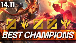 OVERPOWERED Champions In 1411 for FREE LP  BEST CHAMPS to MAIN for Every Role  LoL Meta Guide [upl. by Carny]