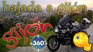 Bajada a Gijón desde la Providencia en un vídeo 360 Rutas en moto costa Asturias [upl. by Coralie]