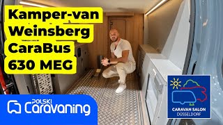 Kampervan Weinsberg CaraBus 630 MEG do przewożenia motoru nowość na Caravan Salon Duesseldorf 2023 [upl. by Newmann815]