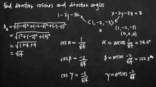 Direction cosines and direction angles vectors KristaKingMath [upl. by Elianora]