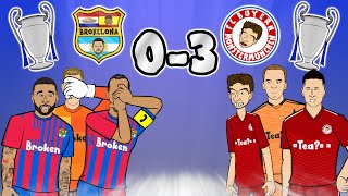 🚮BARCELONA ARE TRASH🚮 Barca vs Bayern Munich 03 Champions League 2122 Parody Goals Highlights [upl. by Countess]