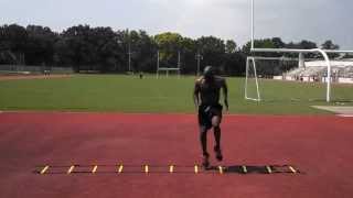 Agility ladder drills Lateral High Knees [upl. by Annaik]