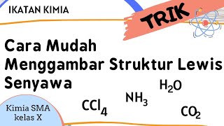 TRIK Cara Mudah Menggambar Struktur Lewis Senyawa [upl. by Sidoney]