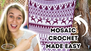 MOSAIC CROCHET MADE EASY with a Huge MOSAIC CROCHET PARTY  60 Patterns [upl. by Glenine]