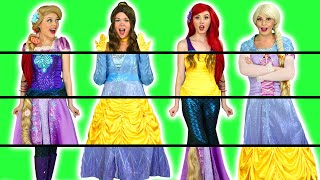 PRINCESS CLOTHES SWAP WITH ARIEL ELSA BELLE AND RAPUNZEL CLOTHING SWITCH UP Totally TV [upl. by Adnimra]