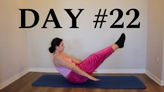 Day 22 Pilates Beginner 30 Day Workout Challenge At Home No Equipment [upl. by Ollopa157]