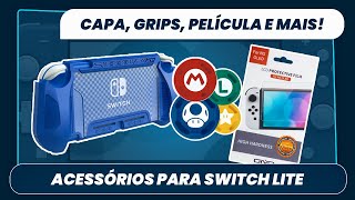 Acessórios essenciais para Nintendo Switch Capa Película de Vidro e Grips [upl. by Carlick]