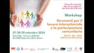 Workshop quotStrumenti per il lavoro intersettoriale la partecipazione comunitariaquot  Sabato 28 [upl. by Rodablas]