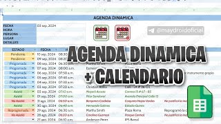 Cómo CREAR una AGENDA DINAMICA en GOOGLE SHEETS  Uso de Macros con App Script [upl. by Inanaup]