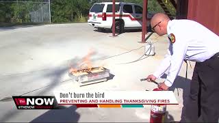 Thanksgiving Safety Tips Burning the bird is bad but a fryer fire is worse [upl. by Lubbi268]