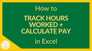 How to Track Hours Worked in Excel  How to Calculate Pay in Excel  Tutorial ⏰💰 [upl. by Wertz]